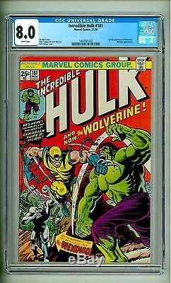 Incredible Hulk #181 Cgc 8.0 White Pages First Wolverine 1974