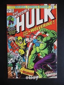 Incredible Hulk #181 MARVEL 1974 1st App of Wolverine X-Men Holy Grail