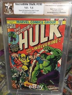 Incredible Hulk #181 Pgx 7.5 Herb Trimpe Personal Collection Double Sketch
