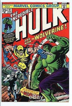 Incredible Hulk #181 Super High Grade 1st Appearance of Wolverine w Marvel Stamp