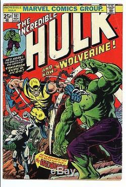 Incredible Hulk #181 Vol 1 Nice Mid Grade Qualified 1st Appearance of Wolverine