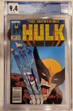 Incredible Hulk 340 (1988) Cgc 9.4 White Newsstand Todd Mcfarlane Wolverine