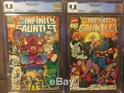 Infinity Gauntlet Full Set 9.8 Cgc! Thanos Quest & Infinity War 15 Book -cgc Lot