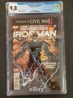 Invincible Iron Man #9 1st Full Riri Williams Marvel CGC 9.8 Comics Book