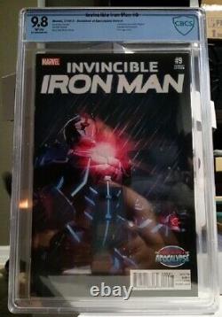 Invincible Iron Man #9 turcotte1st Riri Williams CBCS 9.8 VHTF MCU