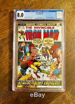 Iron Man #55 CGC 8.0 1st Appearance Of Thanos Avengers Endgame! White Pages