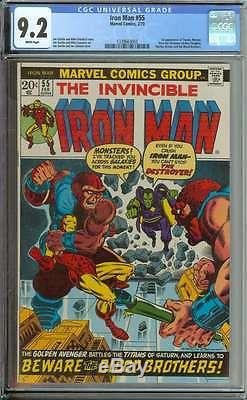 Iron Man #55 Cgc 9.2 White Pages