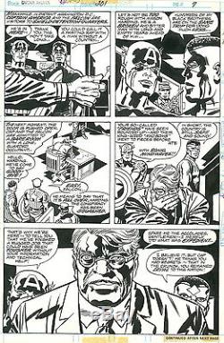 JACK KIRBY CAPTAIN AMERICA #201 Original Marvel Comic Bronze Art 1976