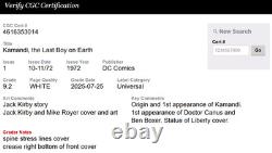 Kamandi Last Boy on Earth #1 1972 CGC 9.2 Origin 1st Appearance Jack Kirby DC