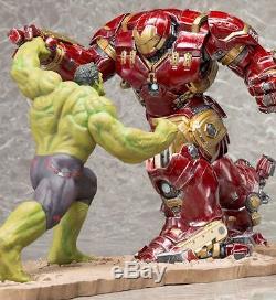 KotoBukiya Avengers Age Of Ultron Hulk & Hulkbuster Iron Man 2 Pc ARTFX+ Statue