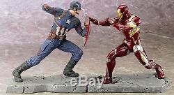 KotoBukiya Captain America Vs Iron Man Civil War Movie ARTFX+ Statue 2 Pc Set