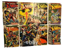 LOT of 7 Vintage UNCANNY X-MEN #107-132 Chris Claremont Marvel Comics FN