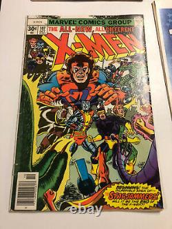 LOT of 7 Vintage UNCANNY X-MEN #107-132 Chris Claremont Marvel Comics FN