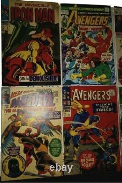 LOT of (8) SILVER/BRONZE AGE Marvel Comics? IRON MAN Hulk AVENGERS Daredevil ASM