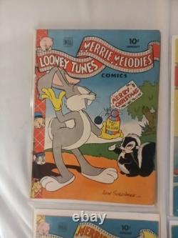 Looney Tunes and Merrie Melodies Lot of 6 Dell Comics GD/VG-VG/FN