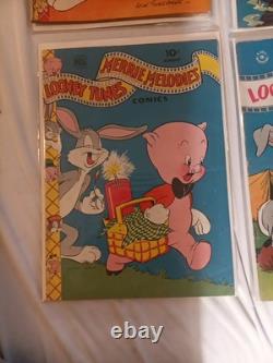 Looney Tunes and Merrie Melodies Lot of 6 Dell Comics GD/VG-VG/FN