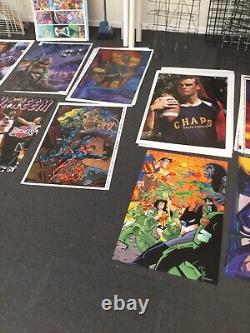 Lot Collection Of 75 Assorted Posters Comic Book Sports Models Entertainment