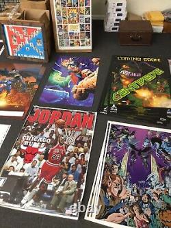 Lot Collection Of 75 Assorted Posters Comic Book Sports Models Entertainment