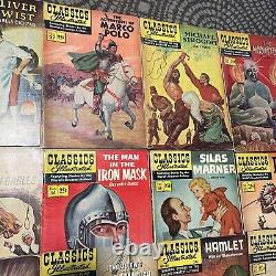 Lot Of 23 Vintage Classic Illustrated Comic Books Hamlet, Moby Dick, Black Beauty