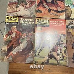 Lot Of 23 Vintage Classic Illustrated Comic Books Hamlet, Moby Dick, Black Beauty