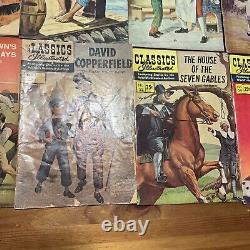 Lot Of 23 Vintage Classic Illustrated Comic Books Hamlet, Moby Dick, Black Beauty