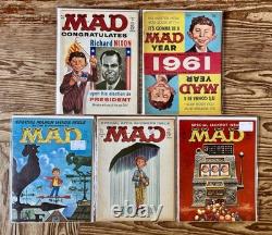 MAD Comic Lot #60 #64 Vintage 1961 EC Comics Collection (5) NM/VF Condition