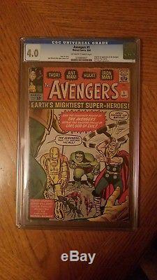 Marvel Avengers #1! Vintage Silver Age Mega Key Comic! (Sept 1963) CGC 4.0