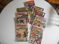 Marvel Avengers Comic Book Avengers #8 #10 #36 #43 Lot Silver Bronze Copper 140+