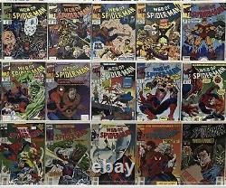 Marvel Comics Web Of Spiderman Comic Book Lot Of 45