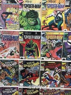 Marvel Comics Web Of Spiderman Comic Book Lot Of 45