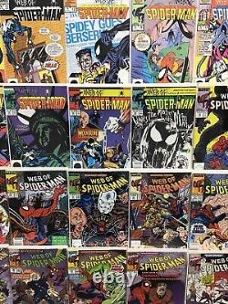 Marvel Comics Web Of Spiderman Comic Book Lot Of 45