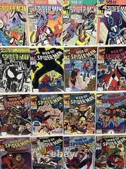 Marvel Comics Web Of Spiderman Comic Book Lot Of 45