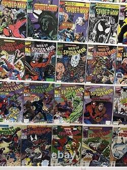 Marvel Comics Web Of Spiderman Comic Book Lot Of 45