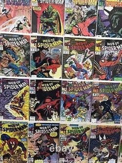 Marvel Comics Web Of Spiderman Comic Book Lot Of 45