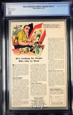 Marvel Milestone Edition Fantastic Four #1 1991 CGC 9.8 Stan Lee Graded Comic