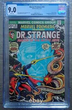 Marvel Premiere #10 CGC 9.0 WHITE Doctor Strange 1973 Death of the Ancient One