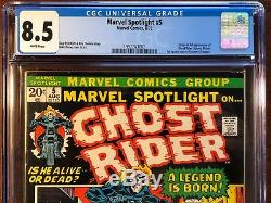 Marvel Spotlight #5 Ghost Rider CGC 8.5 White Pages 1st Appearance Ghost Rider