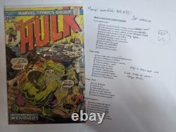Marvel comics incredible hulk #180 Fine. Key issue. 1st cameo of wolverine