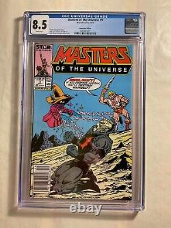 Masters Of The Universe #9 CGC 8.5 Newsstand Scarce White Pages Marvel 1987