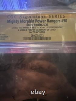 Mighty Morphin Power Rangers #50 9.8 CGC SS Red Signed Cardenas & Faunt