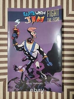 Mike Mignola Cover Earthworm Jim 2 Fight The Fish by Doug TenNapel 3 copies