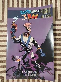 Mike Mignola Cover Earthworm Jim 2 Fight The Fish by Doug TenNapel 3 copies