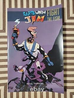 Mike Mignola Cover Earthworm Jim 2 Fight The Fish by Doug TenNapel 3 copies