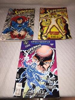 Mixed LOT OF 67 SUPERMAN DC COMICS Comic BOOKS Plus 1 STICKER SHEET (LOT 19)