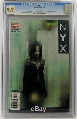 Nyx #3 Cgc 9.9 Mint! Highest Graded 1st Appearance X-23 No Reserve