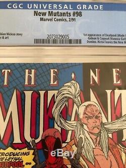 New Mutants #98 CGC 9.8 WHITE 1st Appearance of Deadpool, Gideon, & Copycat KEY