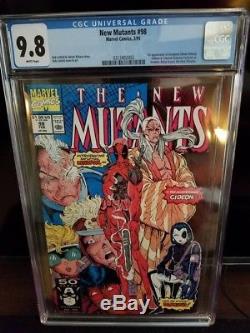 New Mutants #98 CGC 9.8 WHITE Pages / First app. Deadpool / NEW Case