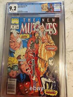 New Mutants #98 Newsstand First App Deadpool CGC NM- 9.2 White with Custom Label