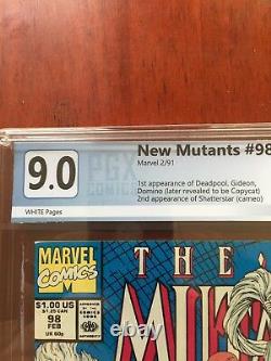 New Mutants 98 Pgx 9.0 First Deadpool Beautiful Book Key Marvel