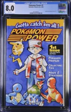 Nintendo Pokemon POWER #1 CGC 8.0 VF 1ST COMIC APPEARANCE ASH PIKACHU Retro